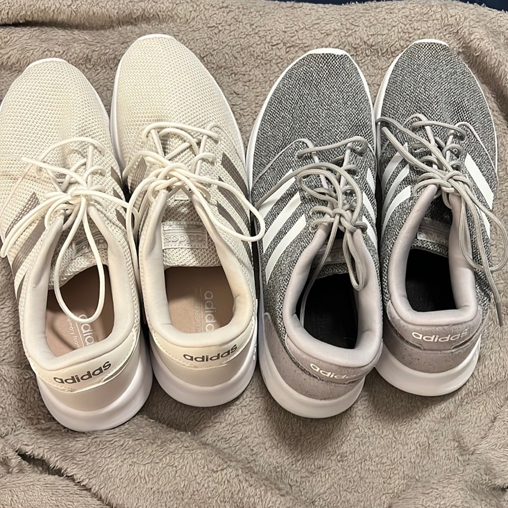 Two pairs of Adidas CloudFoams